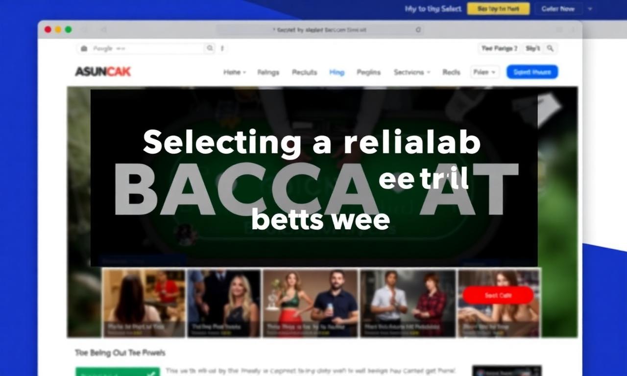 如何挑選靠譜的百家樂代打網站